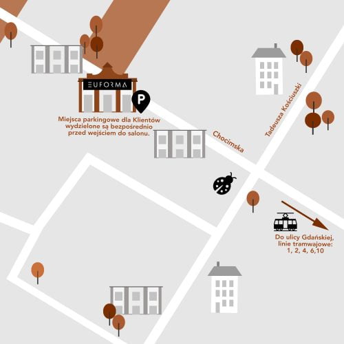 mapa salon Bydgoszcz, ul. Kościuszki 27